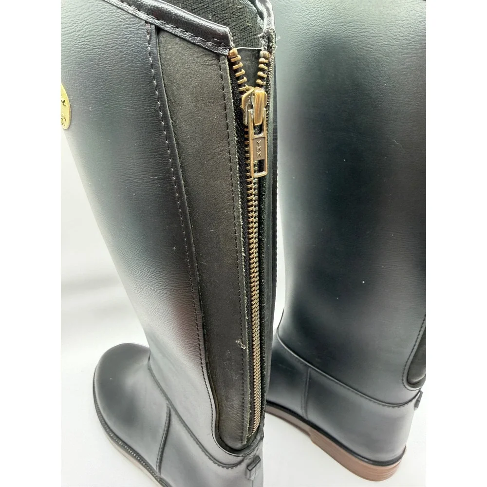 Dafna by Naot Riding Boots Women Size 9 Black Tall Rear Zip Equestrian Winner